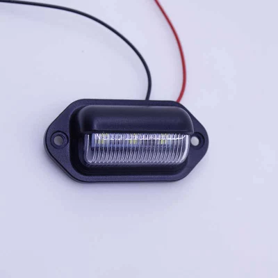 6 LED 번호판 빛 10-30V 자동차 LED 번호판 빛 보트 트레일러 RV 트럭에 대 한 블랙 인테리어 단계 빛